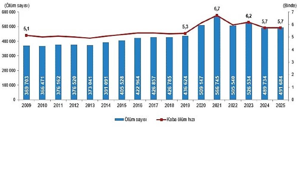 &Ouml;l&uuml;m ve &Ouml;l&uuml;m Nedeni İstatistikleri, 2025