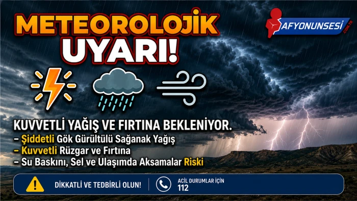 AFYONKARAHİSAR VE DENİZLİ &Ccedil;EVRELERİNDE KUVVETLİ YAĞIŞ UYARISI