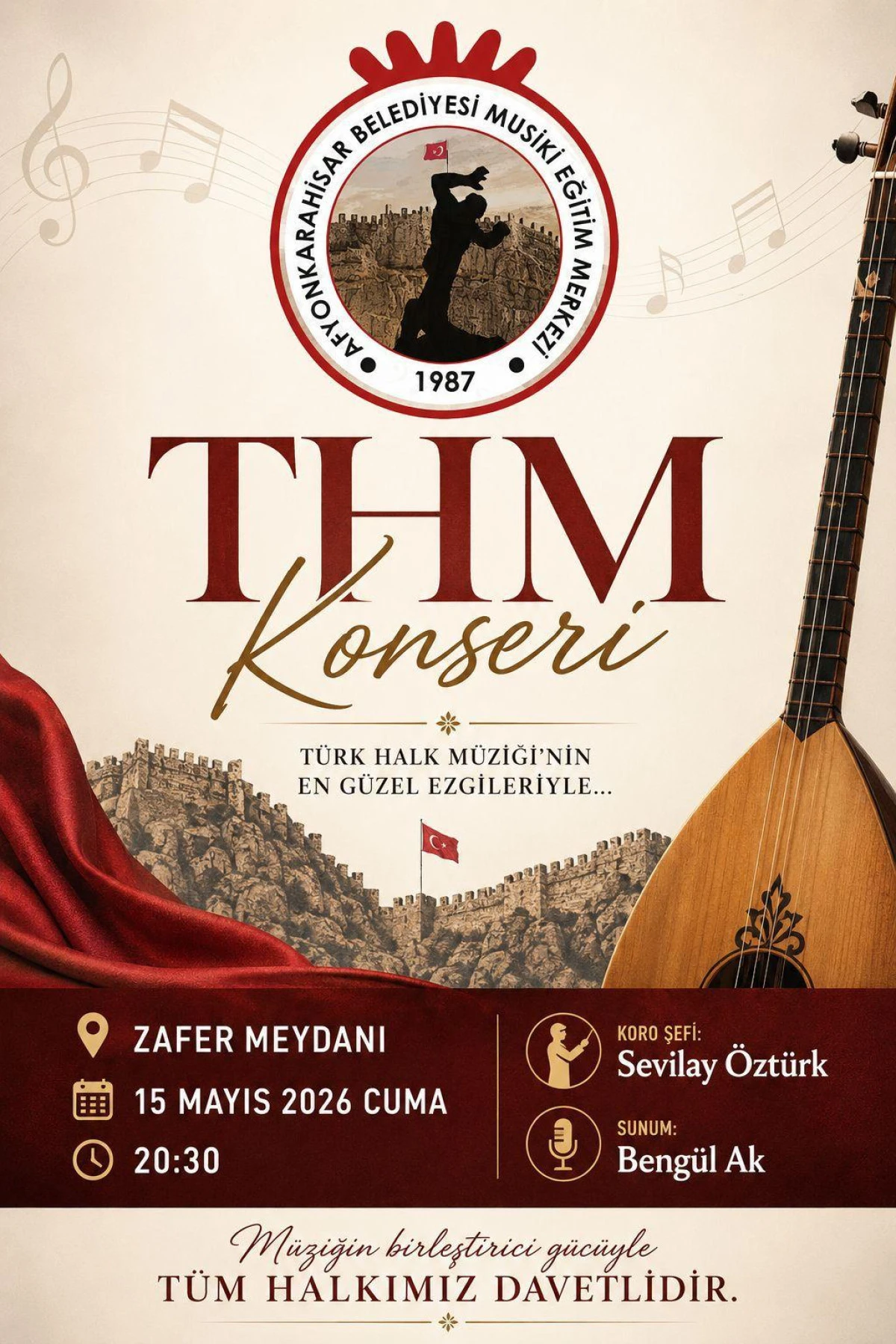 AFYONKARAHİSAR&rsquo;DA UNUTULMAZ T&Uuml;RK HALK M&Uuml;ZİĞİ GECESİ