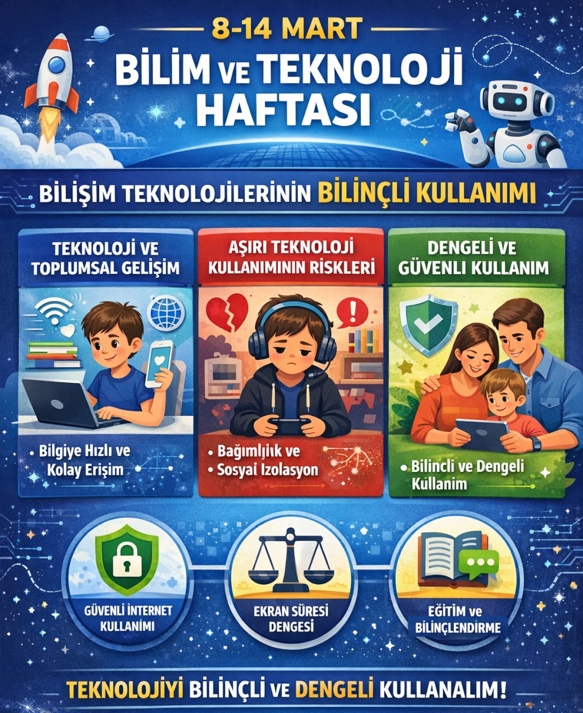 BİLİM VE TEKNOLOJİ HAFTASI&rsquo;NDA DAVRANIŞSAL BAĞIMLILIKLARA DİKKAT