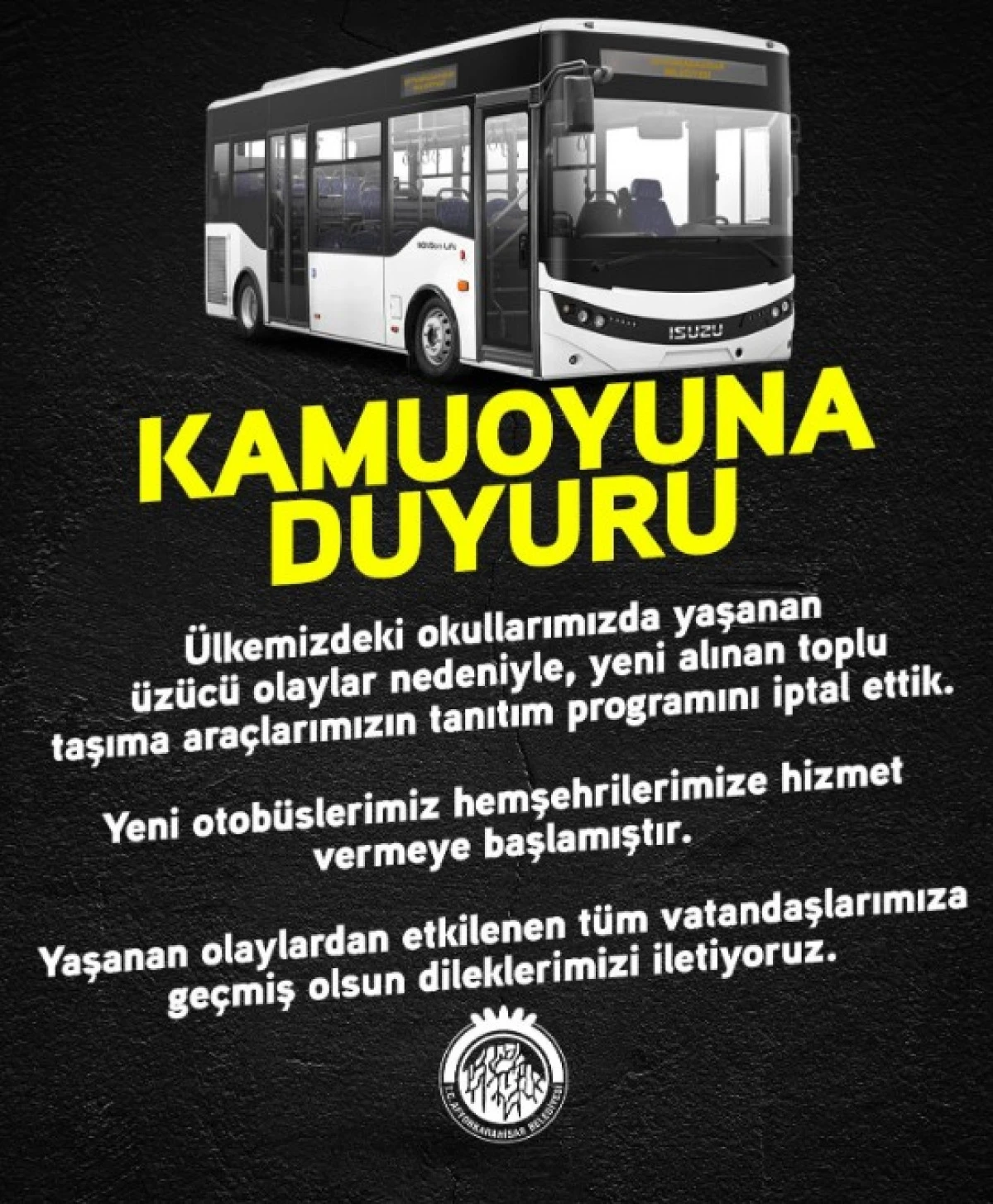 OKULLARDAKİ &Uuml;Z&Uuml;C&Uuml; OLAYLAR NEDENİYLE TANITIM PROGRAMI İPTAL EDİLDİ